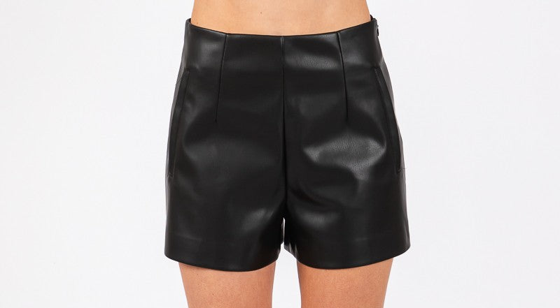 Nellie Faux Leather Shorts