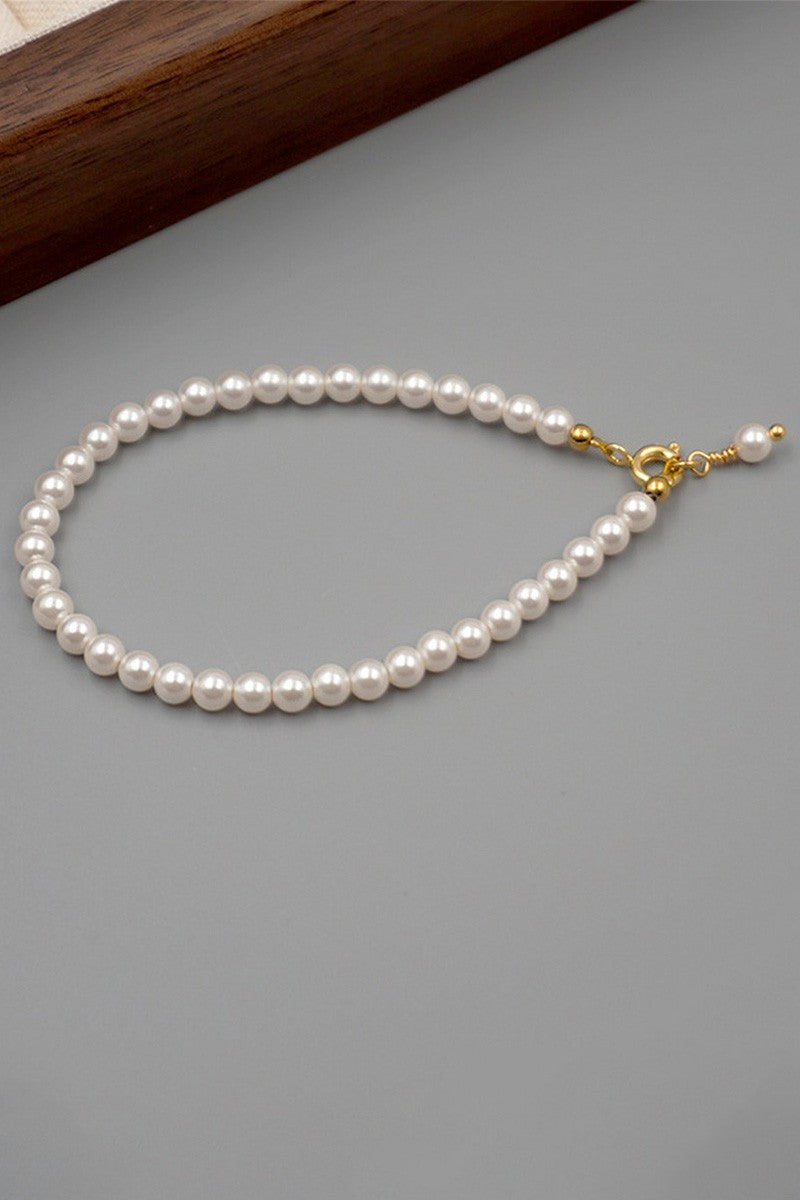 Simple Pearl Hook & Eye Bracelet