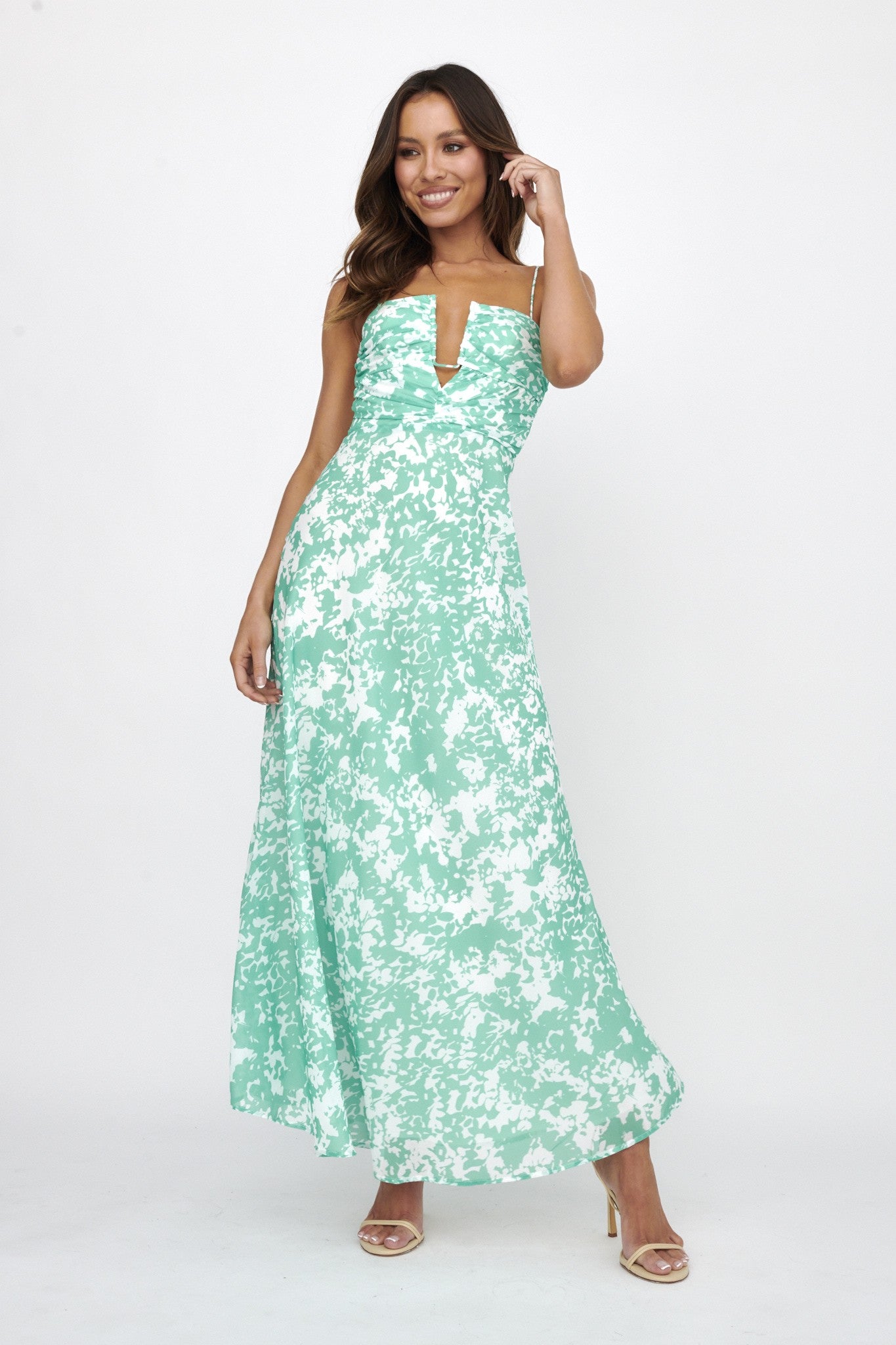 Mariah open front midi floral dress