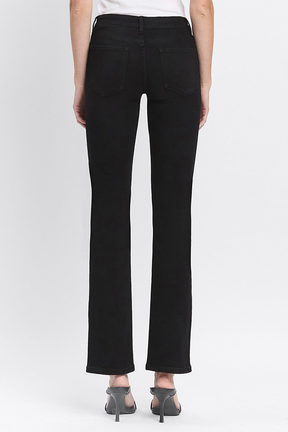 Casey Black Mid Rise Bootcut Jeans