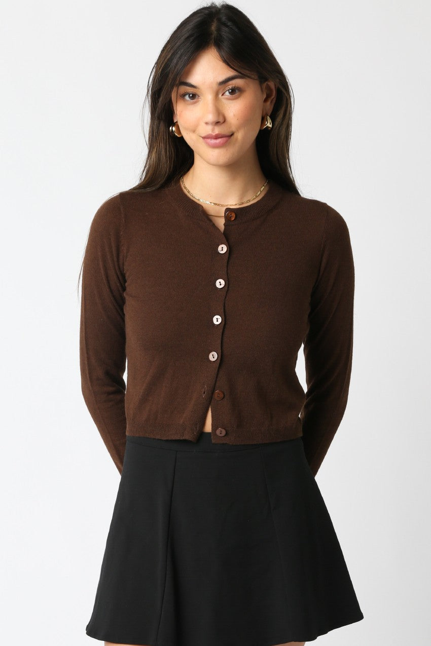 Hannah Button Front Sweater Top