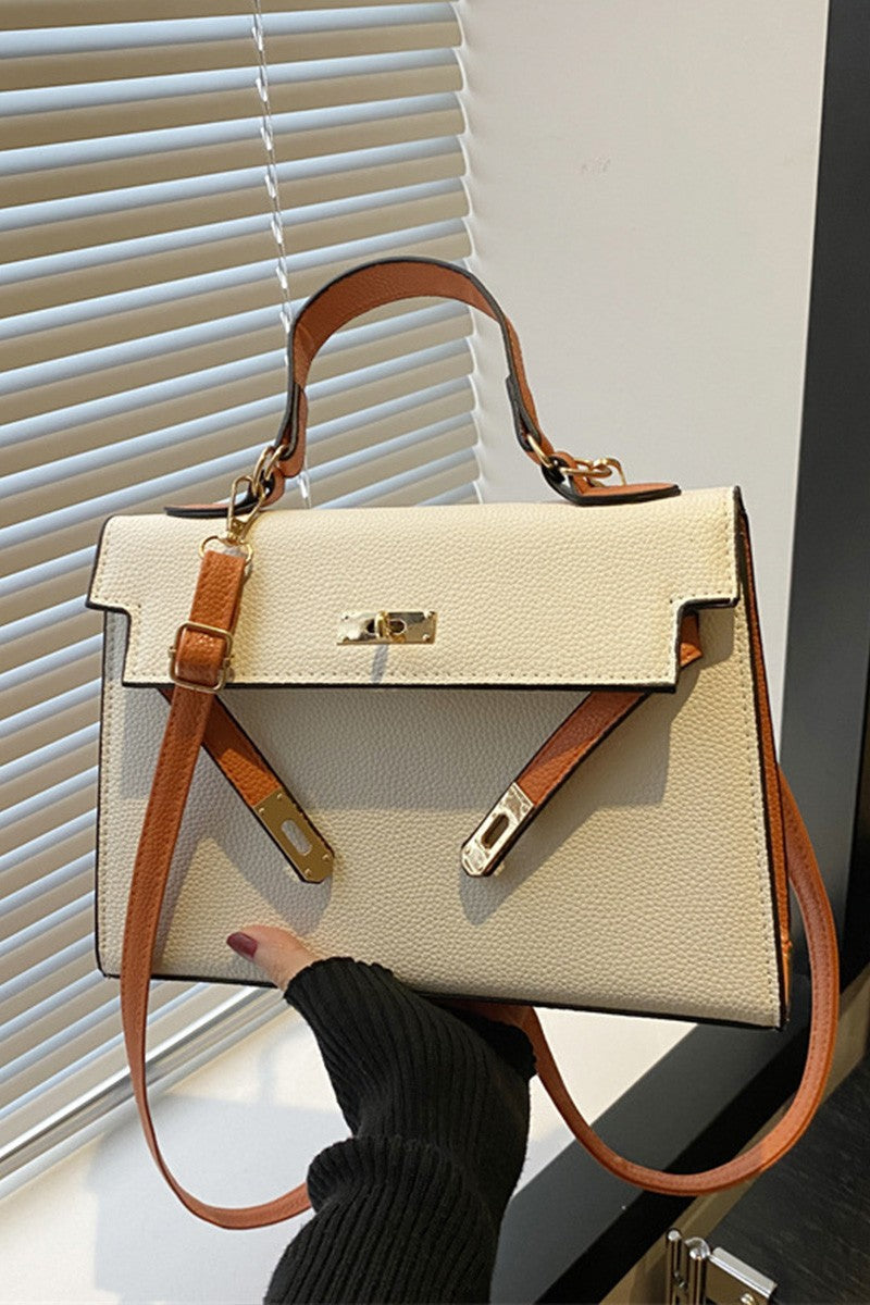 Orange And White Hermes Inspired Shoulder Bag