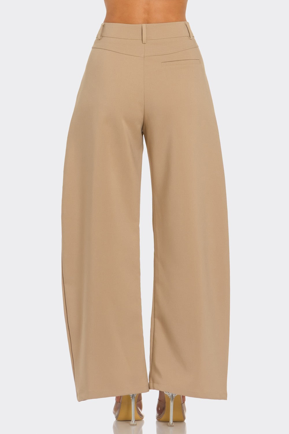 Colbie Khaki High Rise Barrel Pants