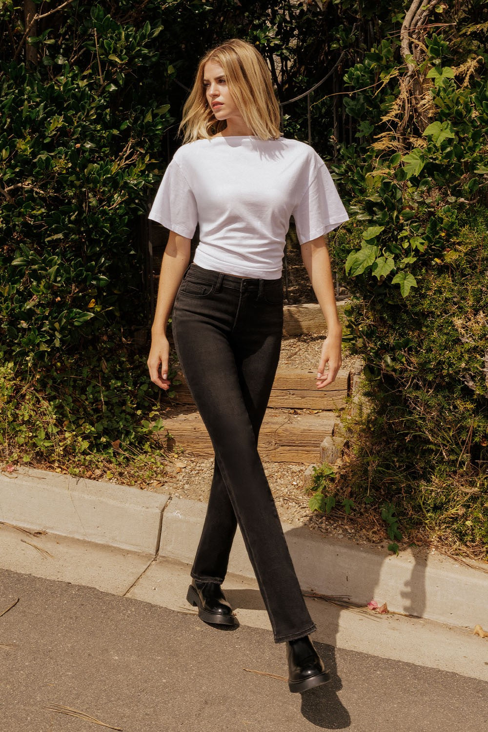 Jaslyn Black High Rise Bootcut Jeans