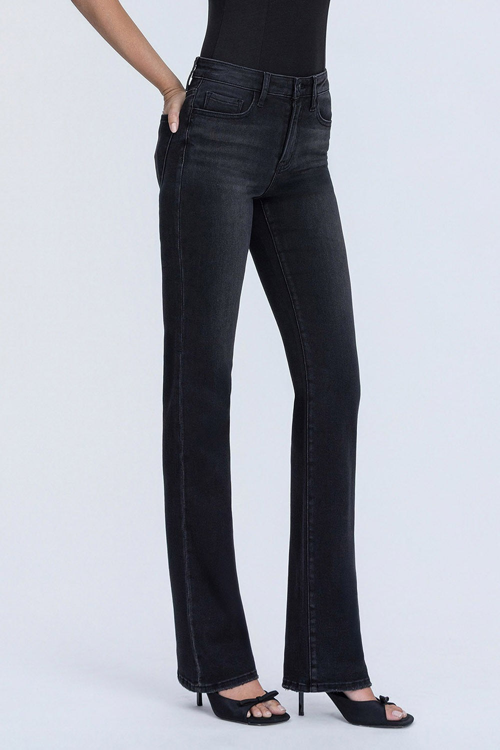 Jaslyn Black High Rise Bootcut Jeans