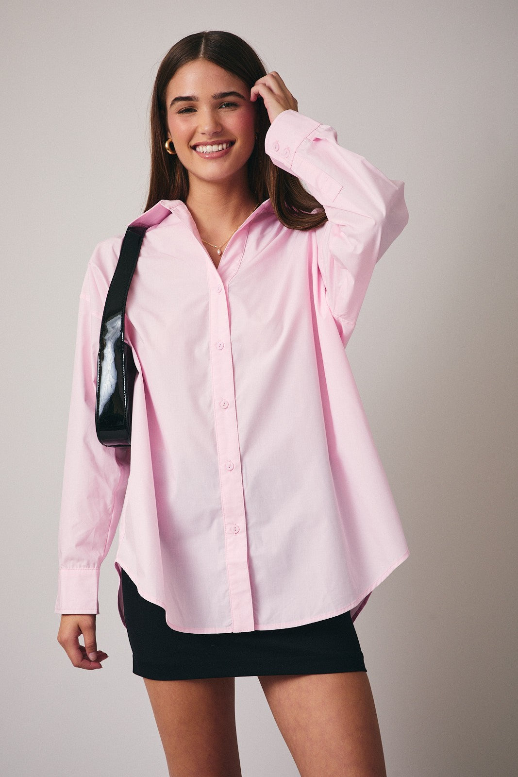 Penelope Baby Pink Button Down Top