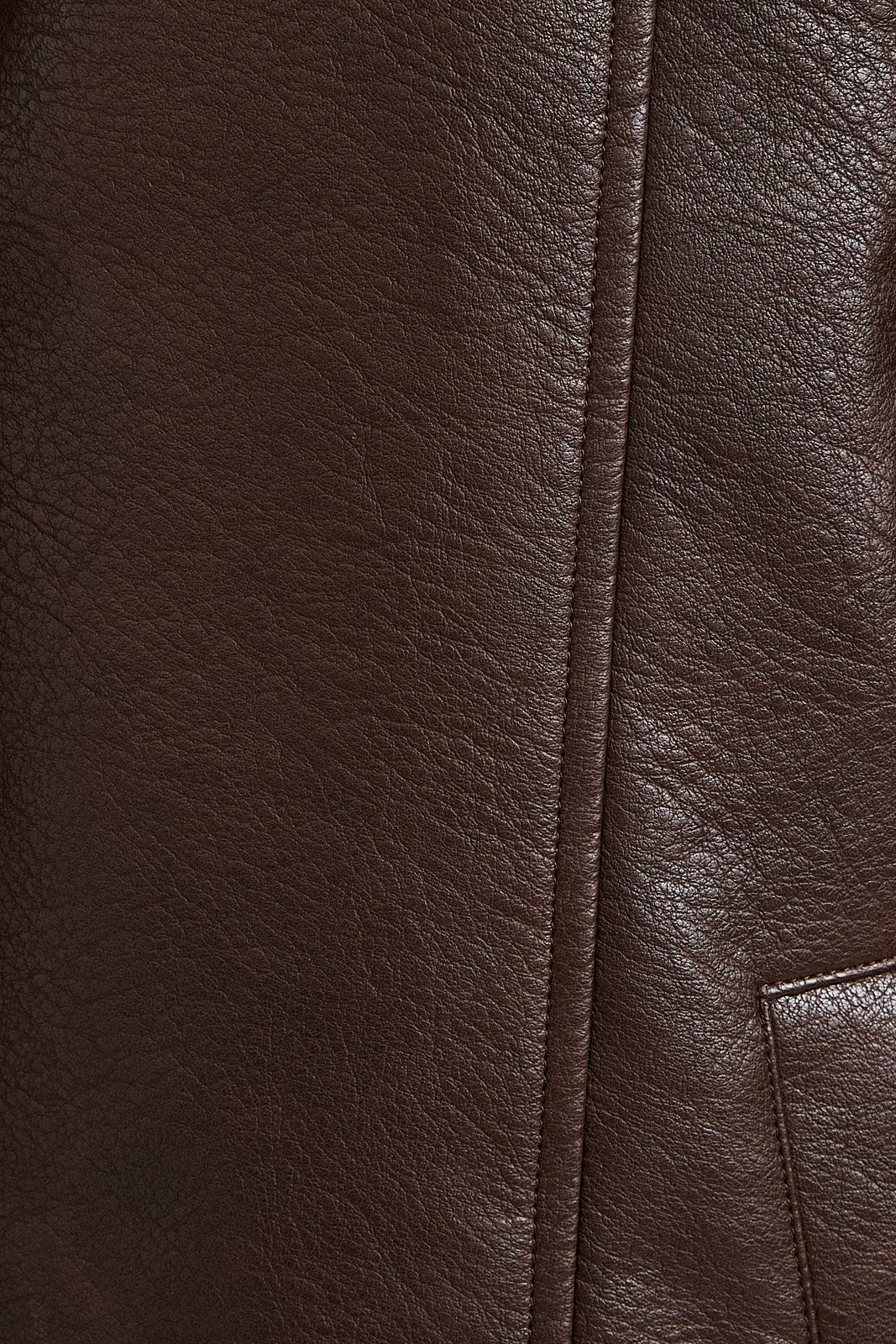 Asher Brown Faux Leather Trench Coat