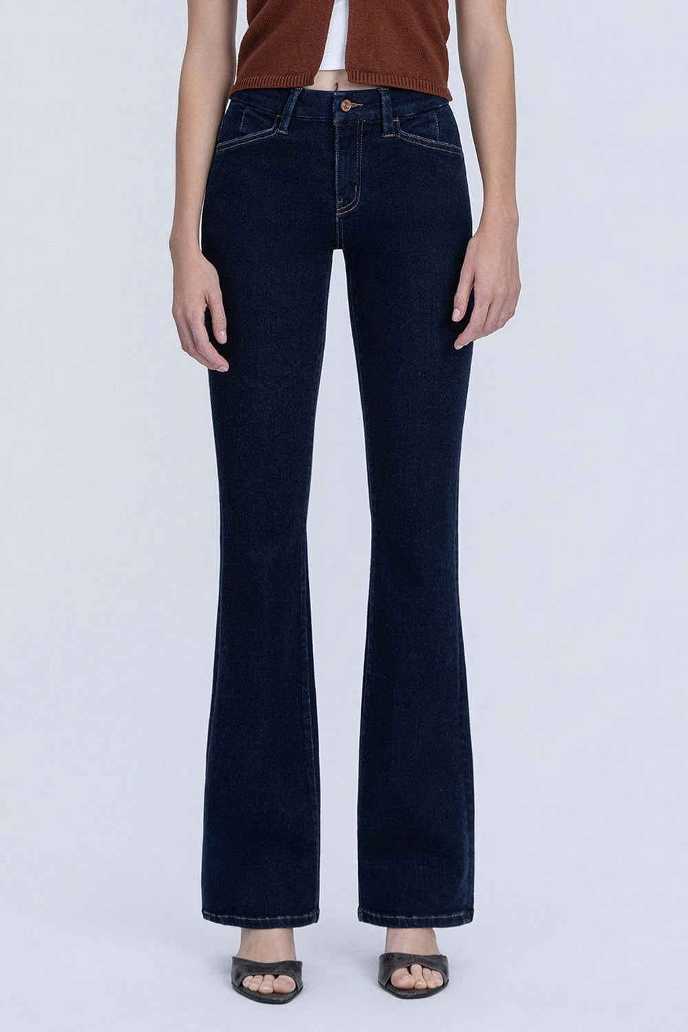 Phoebe Dark Wash High Rise Seamless Bootcut Jeans