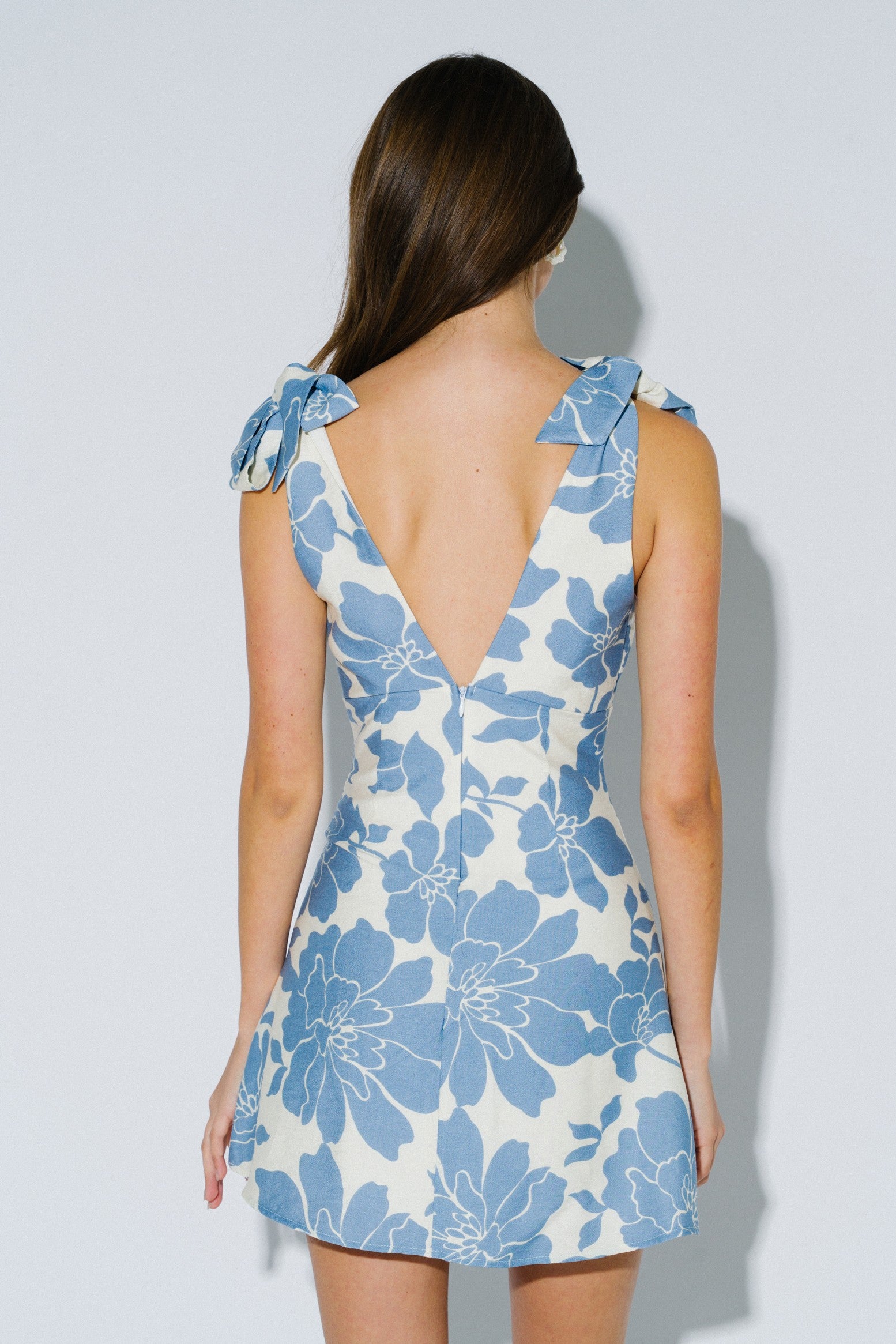 Kerra floral tie strap mini dress