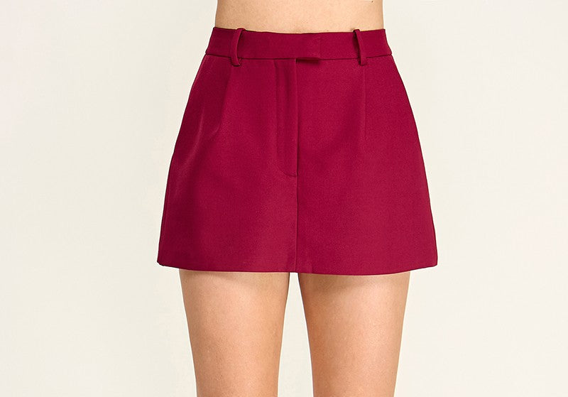 Maeve Solid High Rise Skort