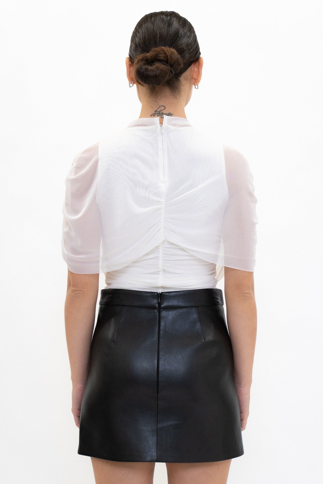 Rue asymmetric cape ruched top