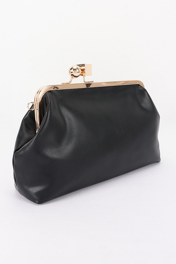 Harley Black Faux Leather Clutch Bag
