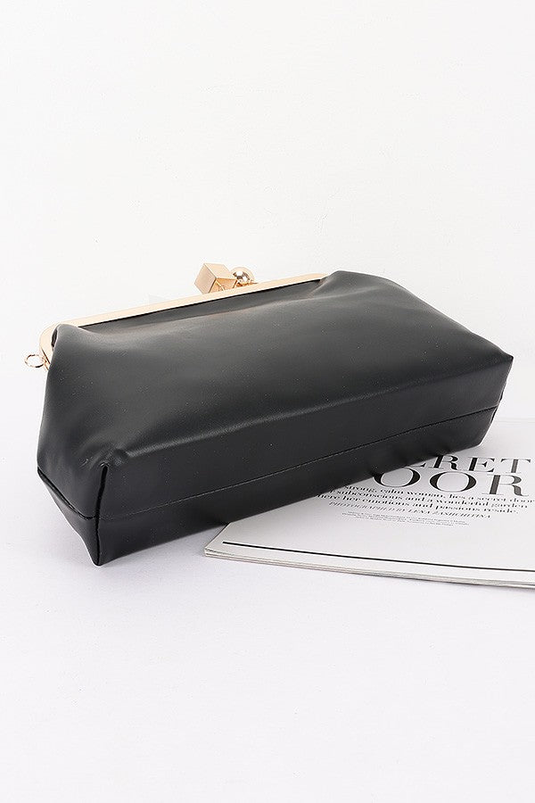 Harley Black Faux Leather Clutch Bag