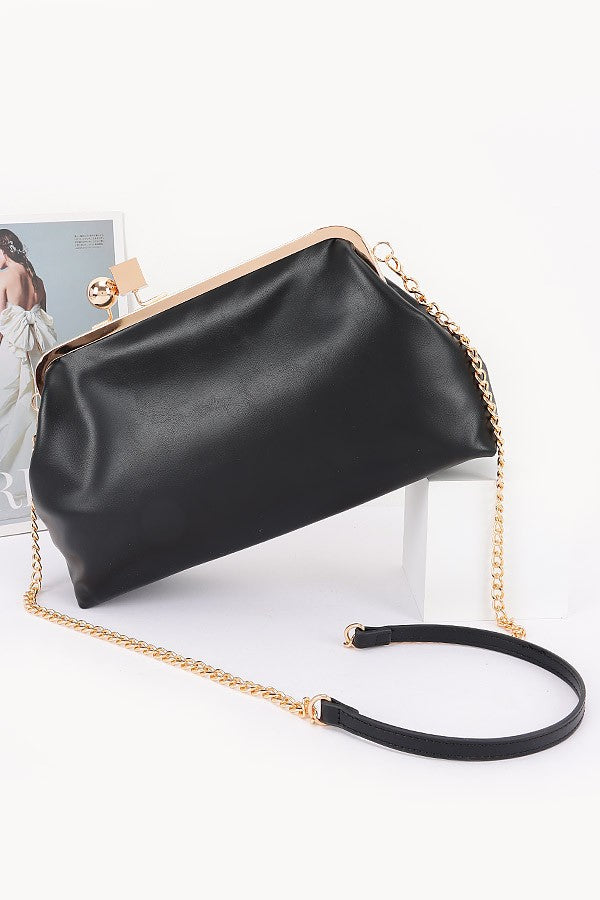Harley Black Faux Leather Clutch Bag