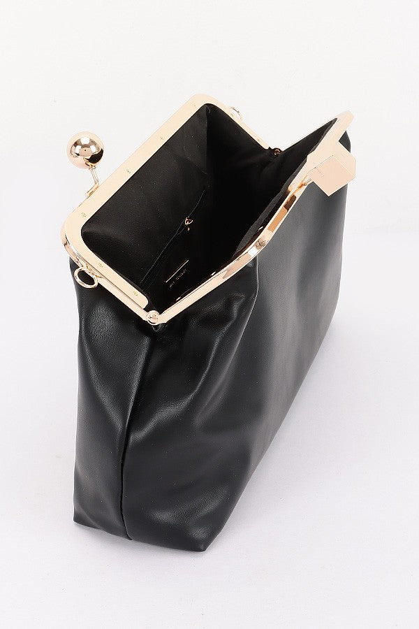 Harley Black Faux Leather Clutch Bag