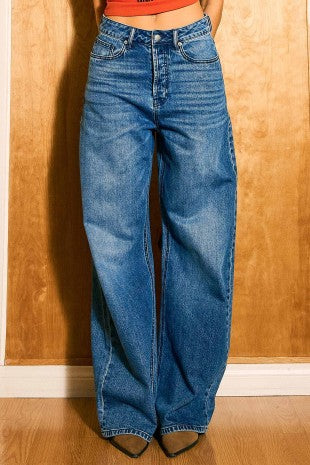 Larson Medium Wash Puddle Jeans
