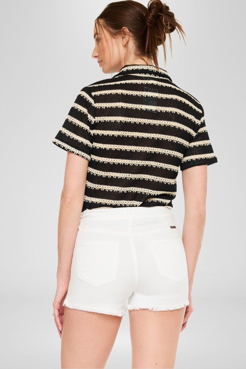 Maeve White Denim High Rise Shorts