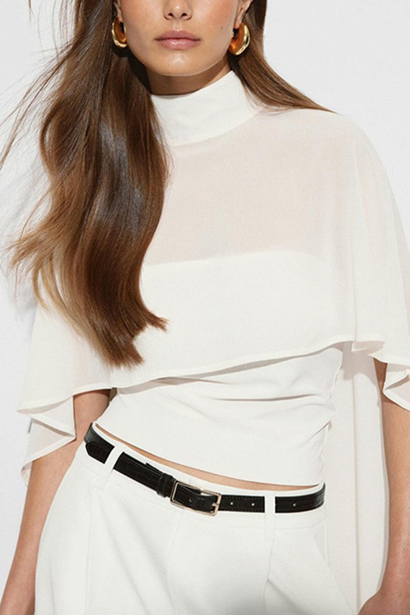 Colbie Elegant Mesh Layered Top