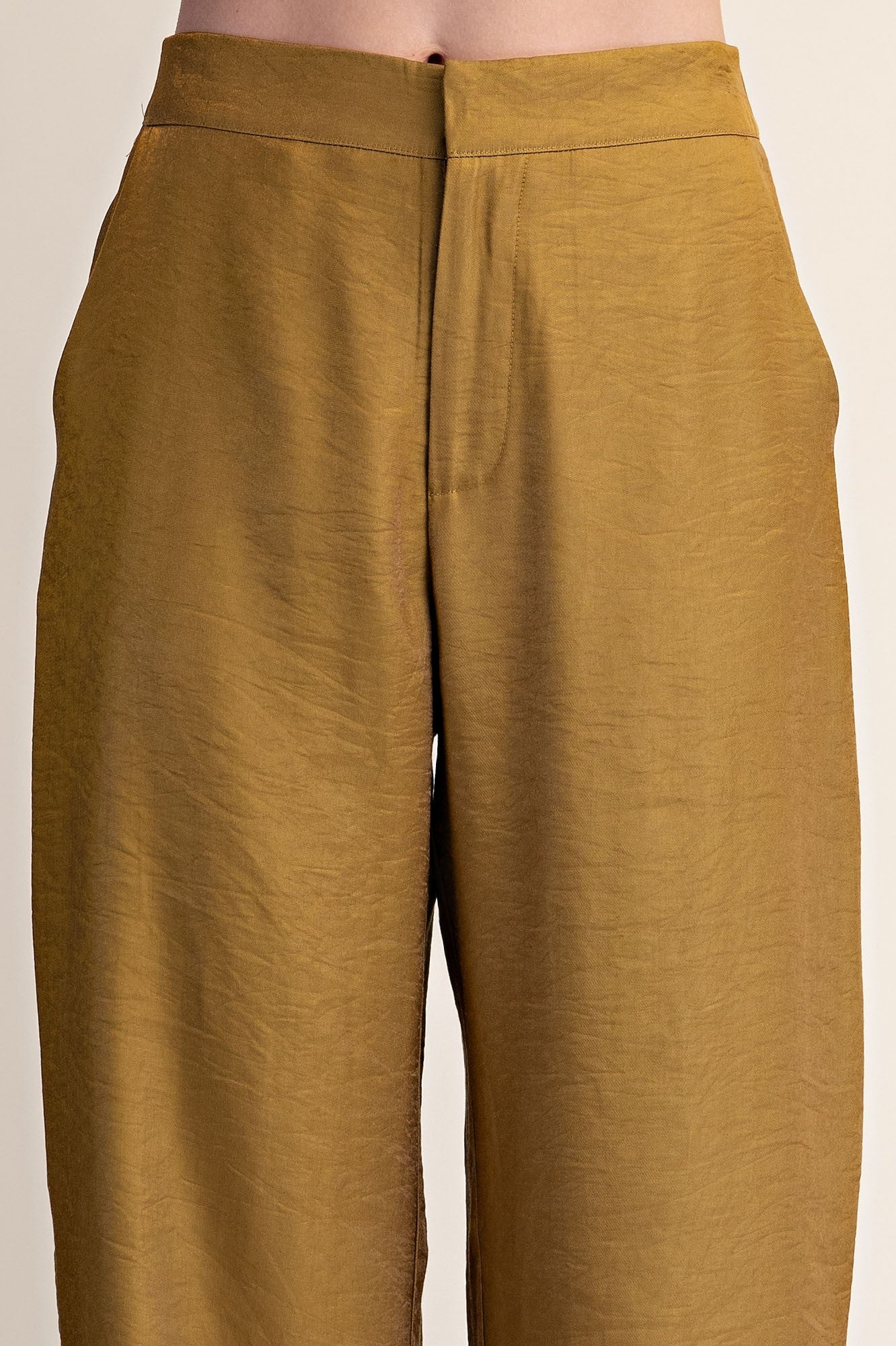 Ashlann Mustard High Rise Flowy Pants
