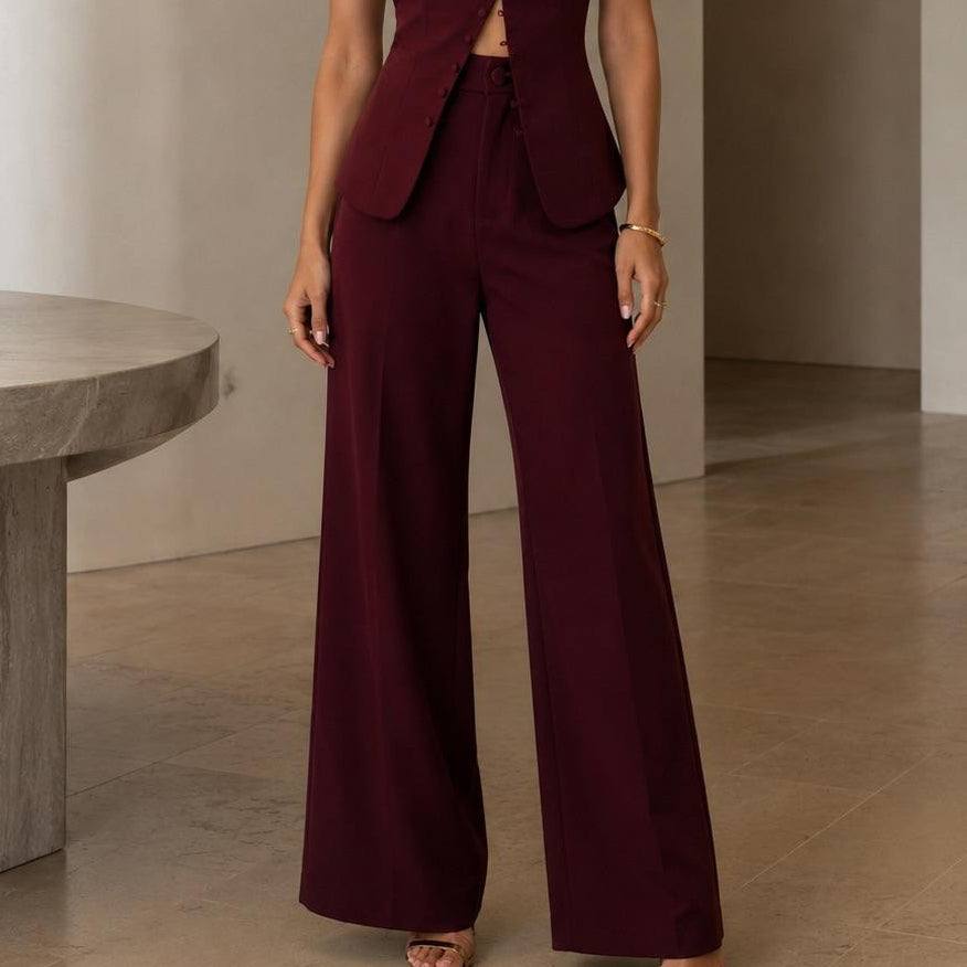 Jay Plum Wide Leg Pants
