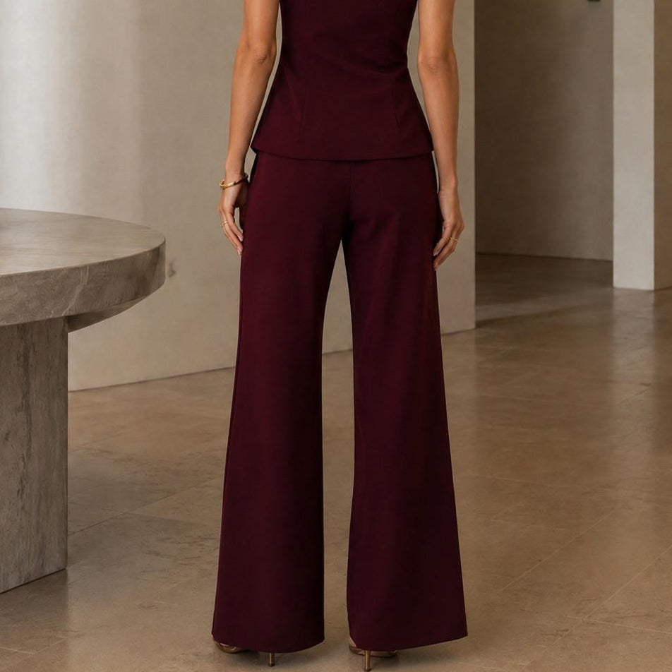 Jay Plum Wide Leg Pants