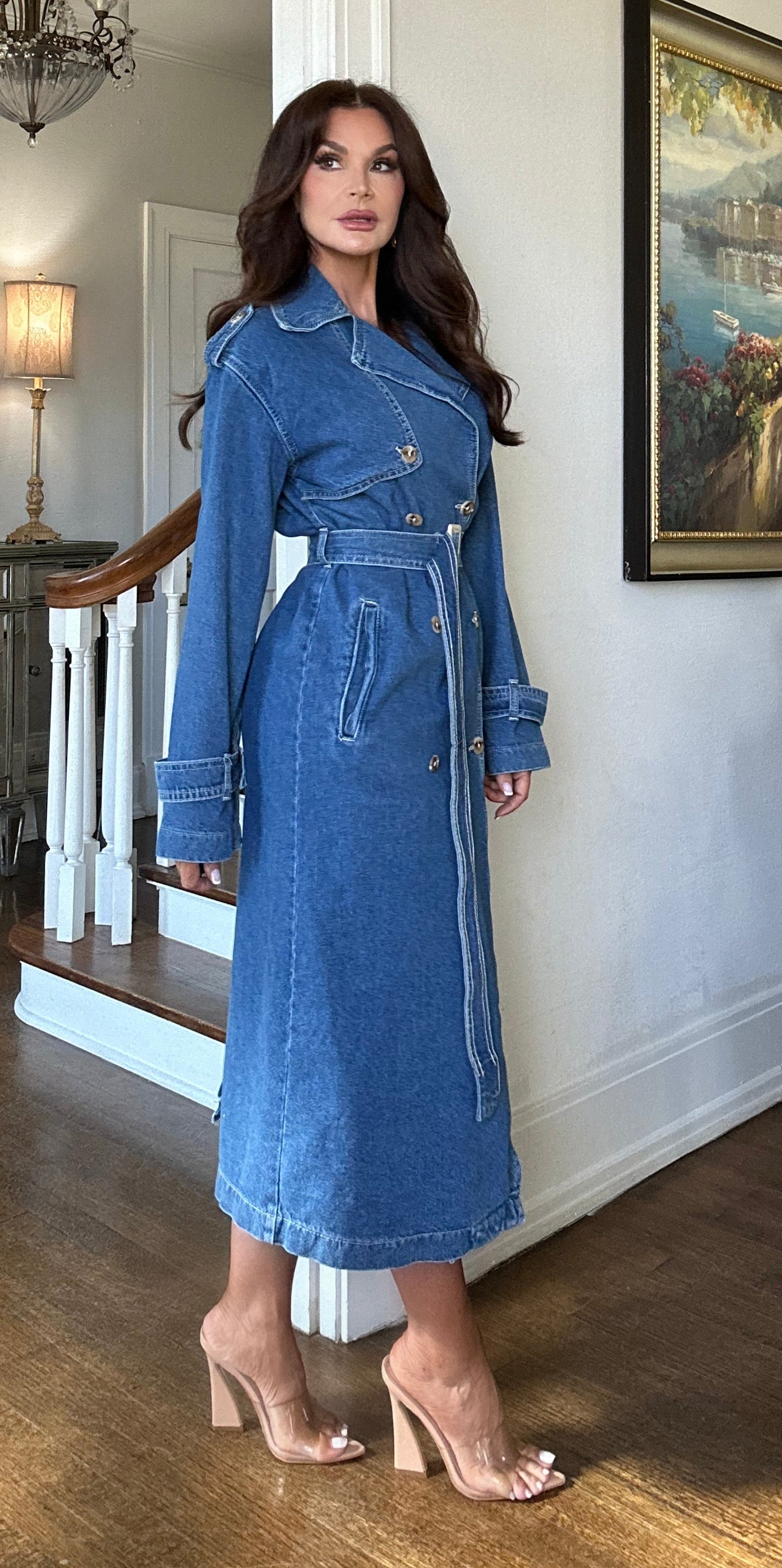 Gina vintage denim trench