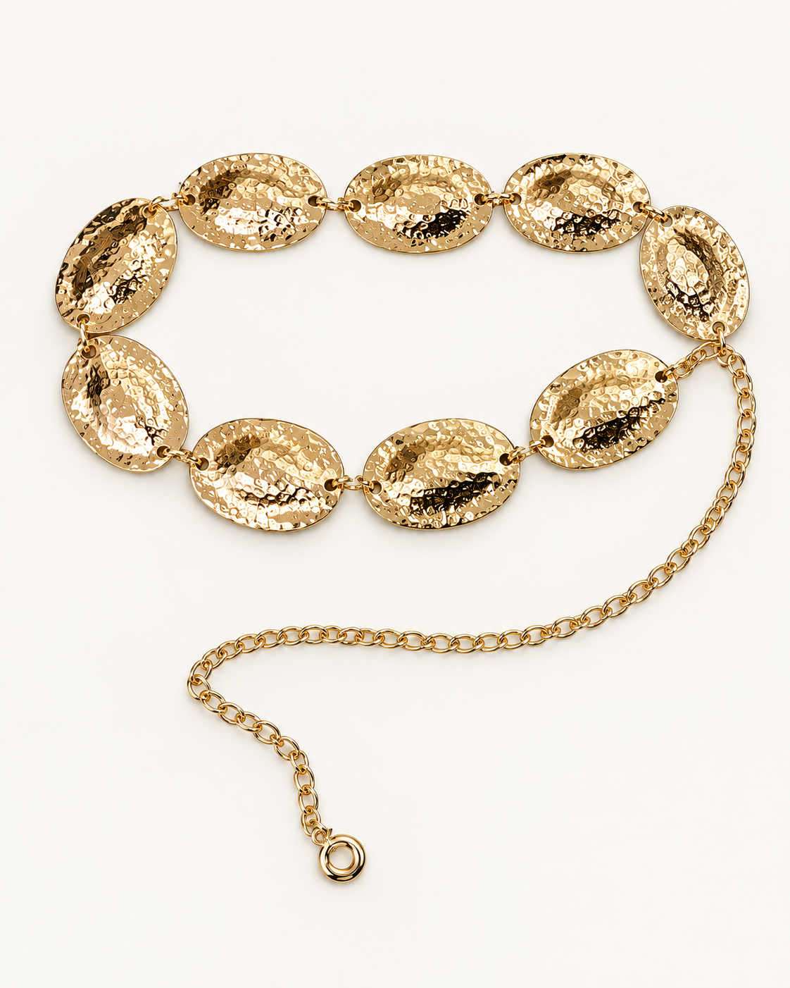 Gold Hammered Chain Belt
