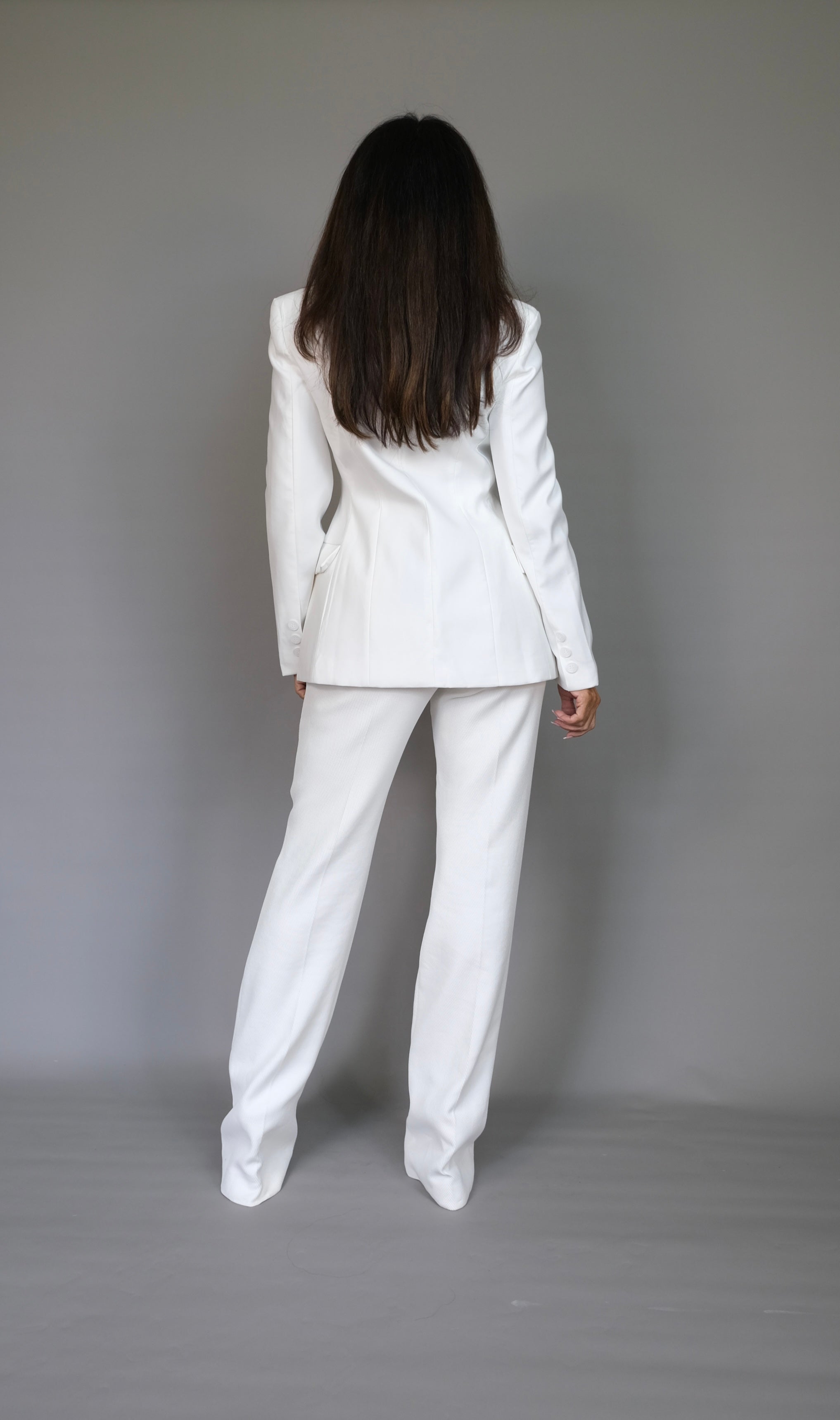 Nina ivory hourglass blazer