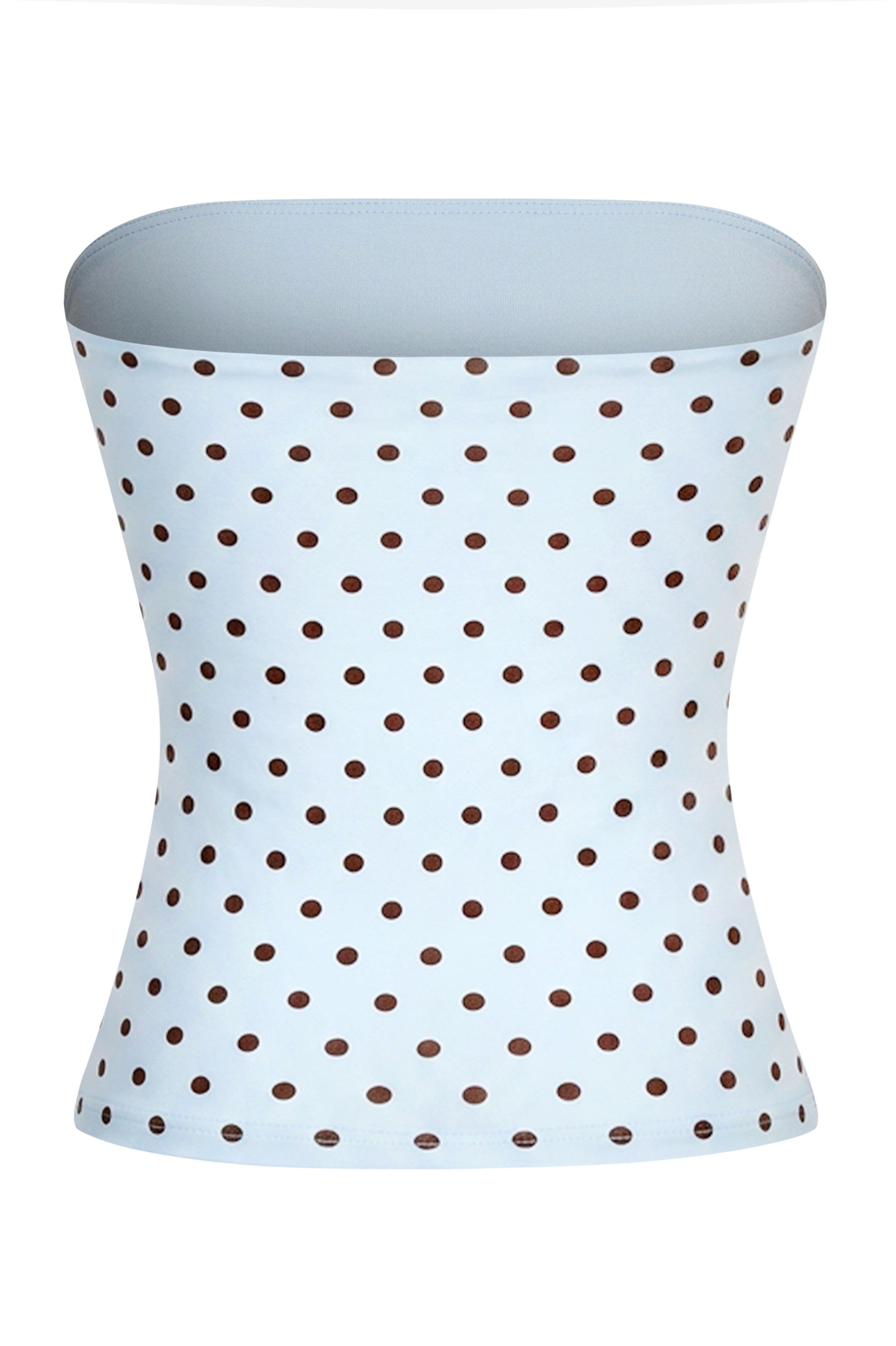 Bridget Strapless Polka Dot Cropped Top