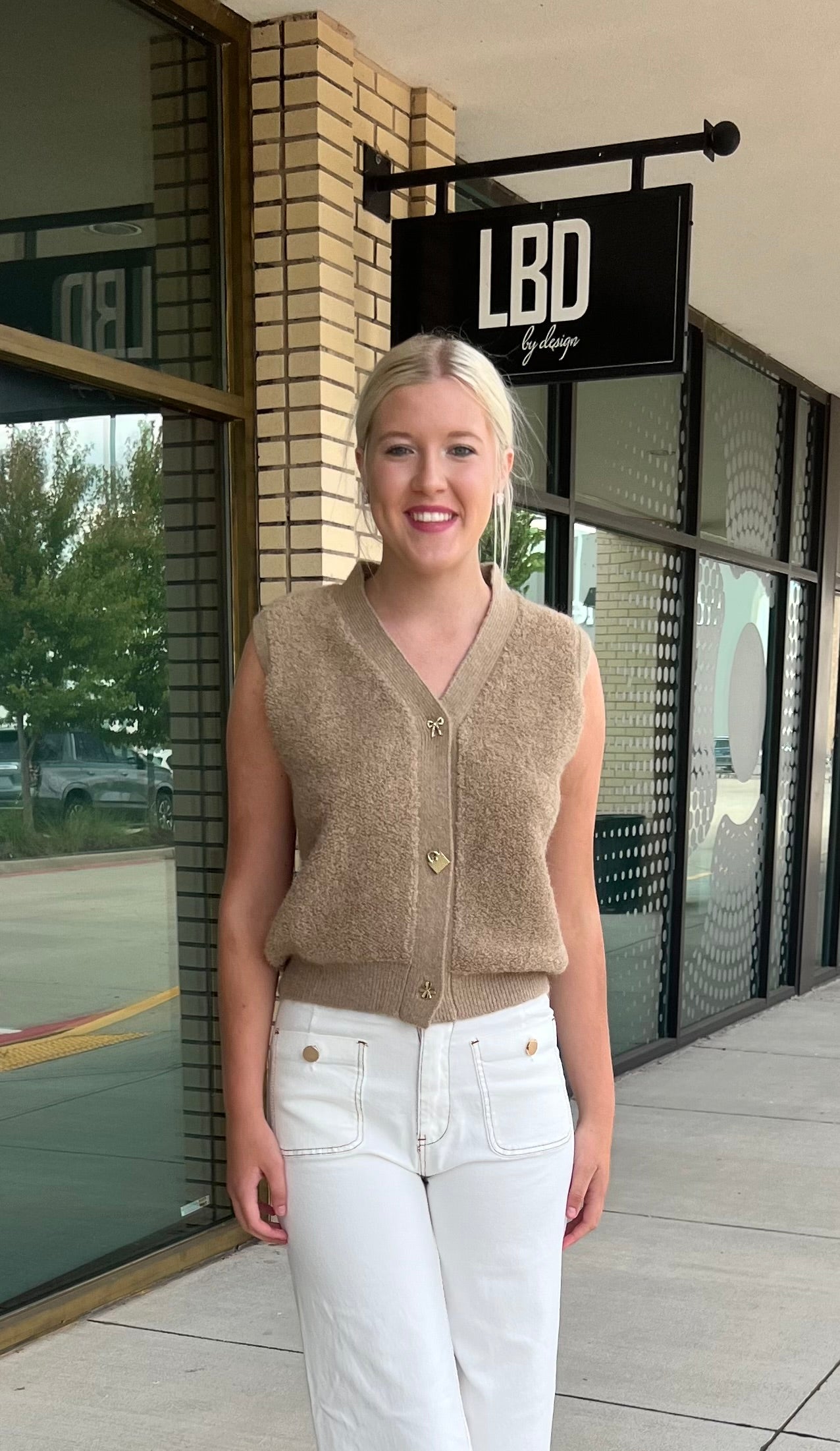 Iris beige sweater vest