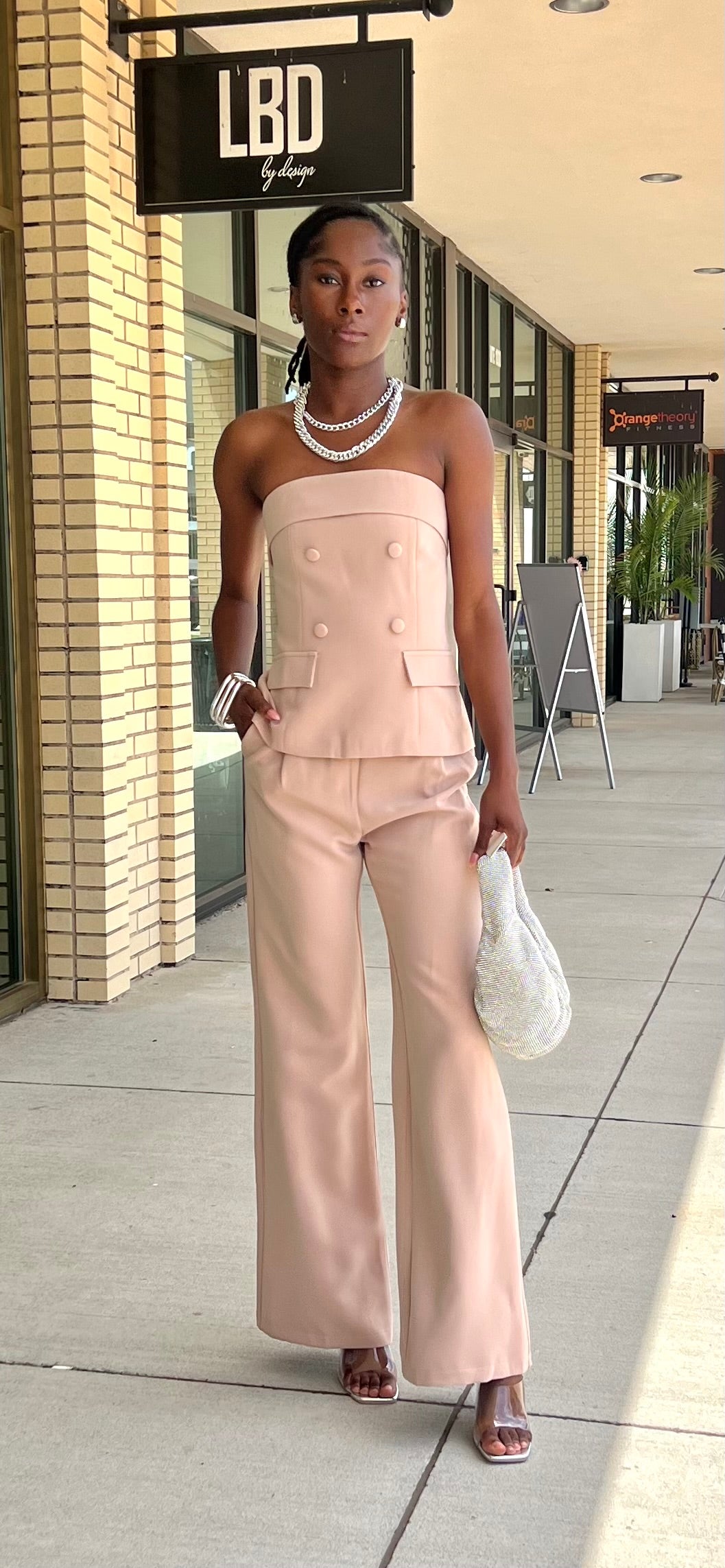 Daphne mocha flare pant