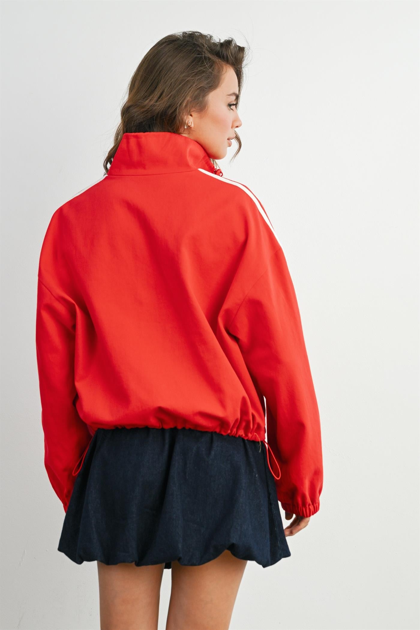 Kelsey striped zip up jacket