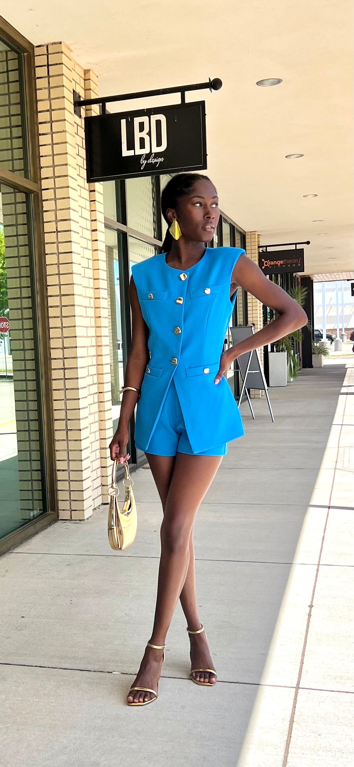 Canada blue tweed short