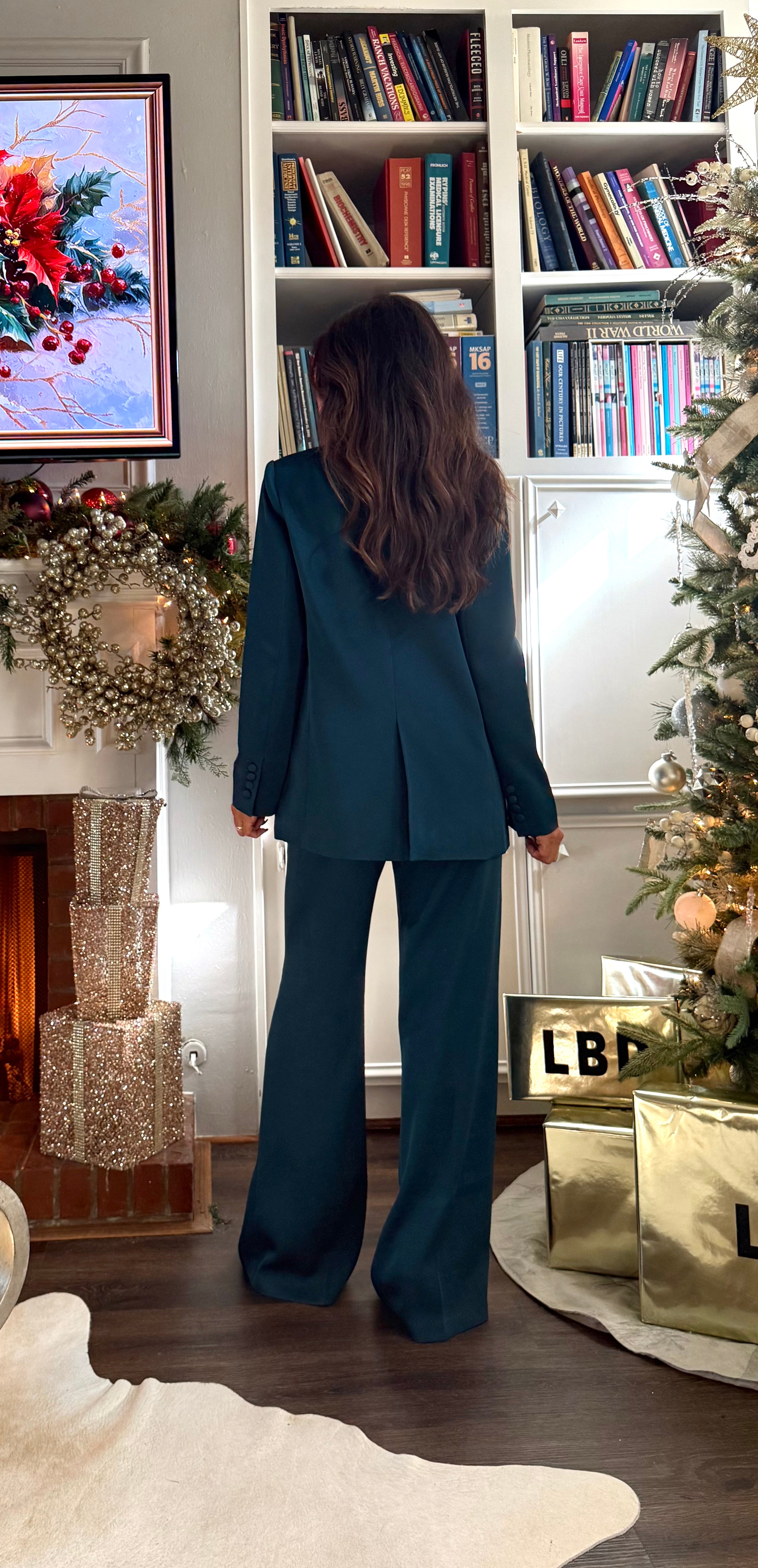 Krista Teal Fitted Blazer