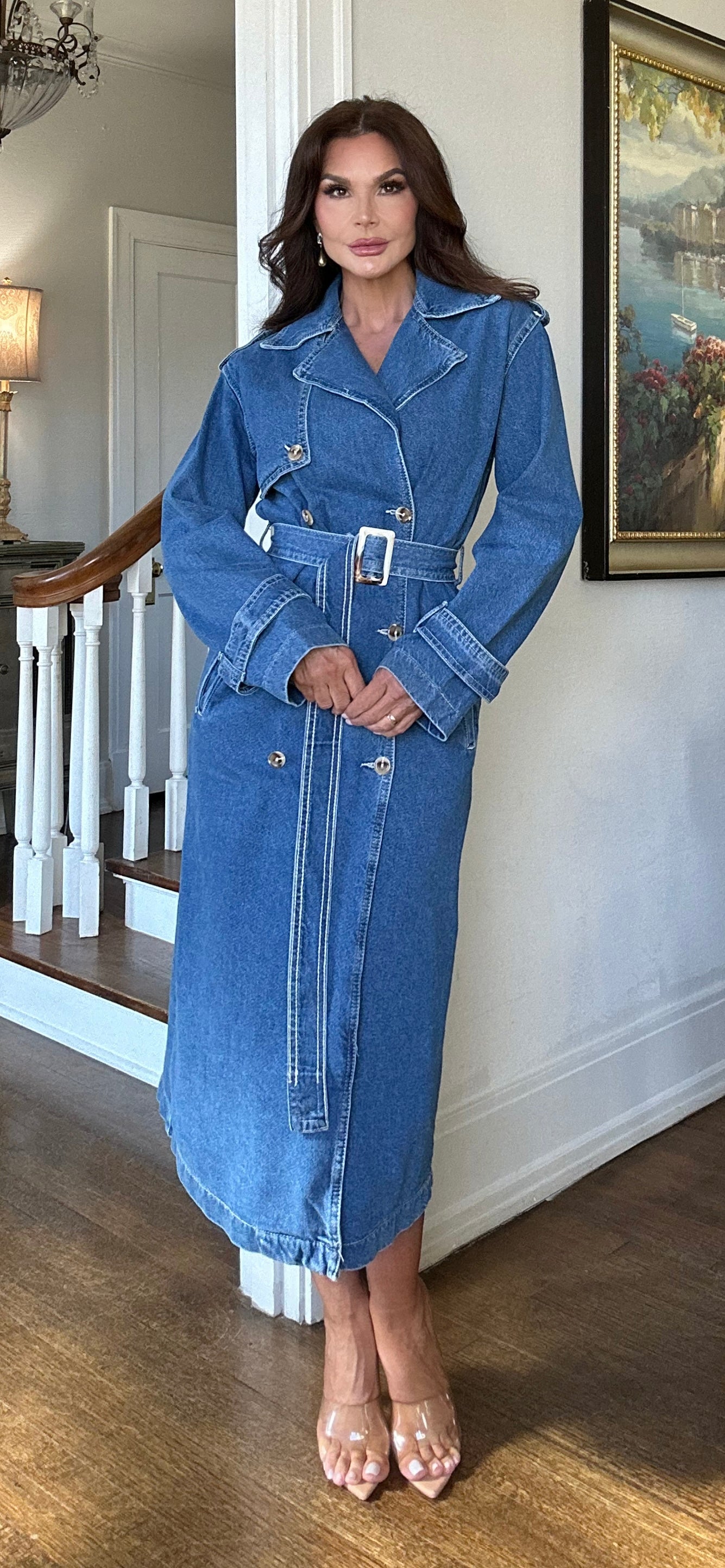 Gina vintage denim trench