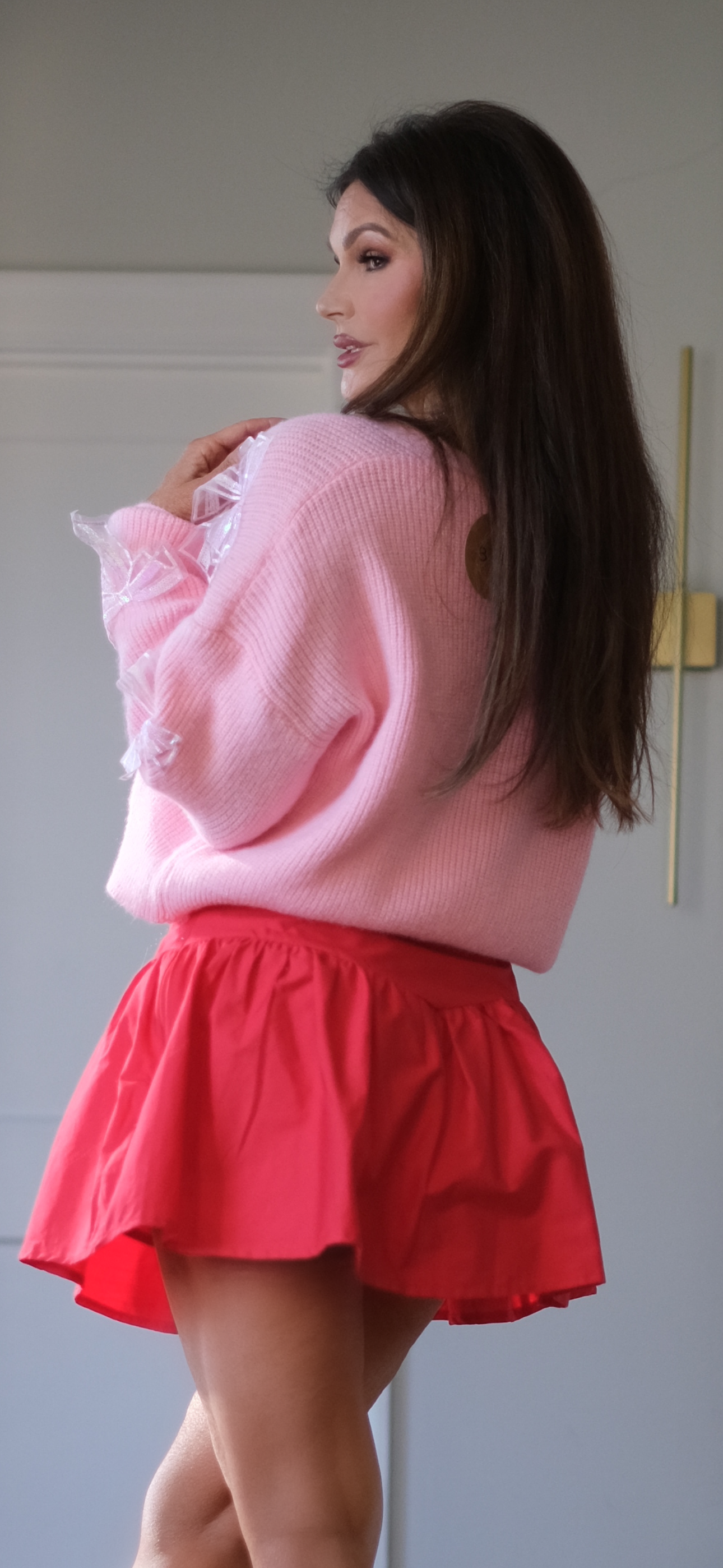 Cherish pink bow detailed cardigan