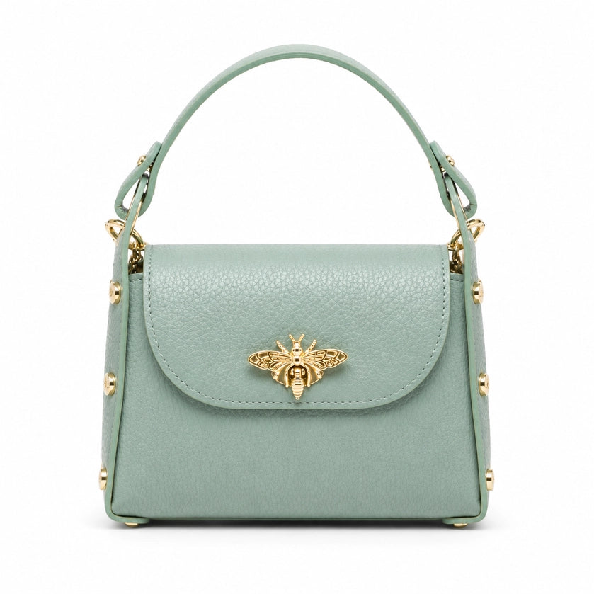 Charlette Mint Italian Leather Bumblebee Mini Bag