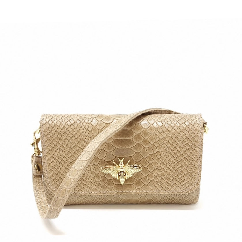 Alara Italian Leather Bumblebee Crossbody Bag