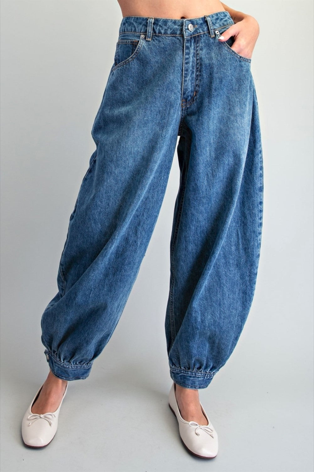 Emersen Denim Wide Leg Jogger Jeans
