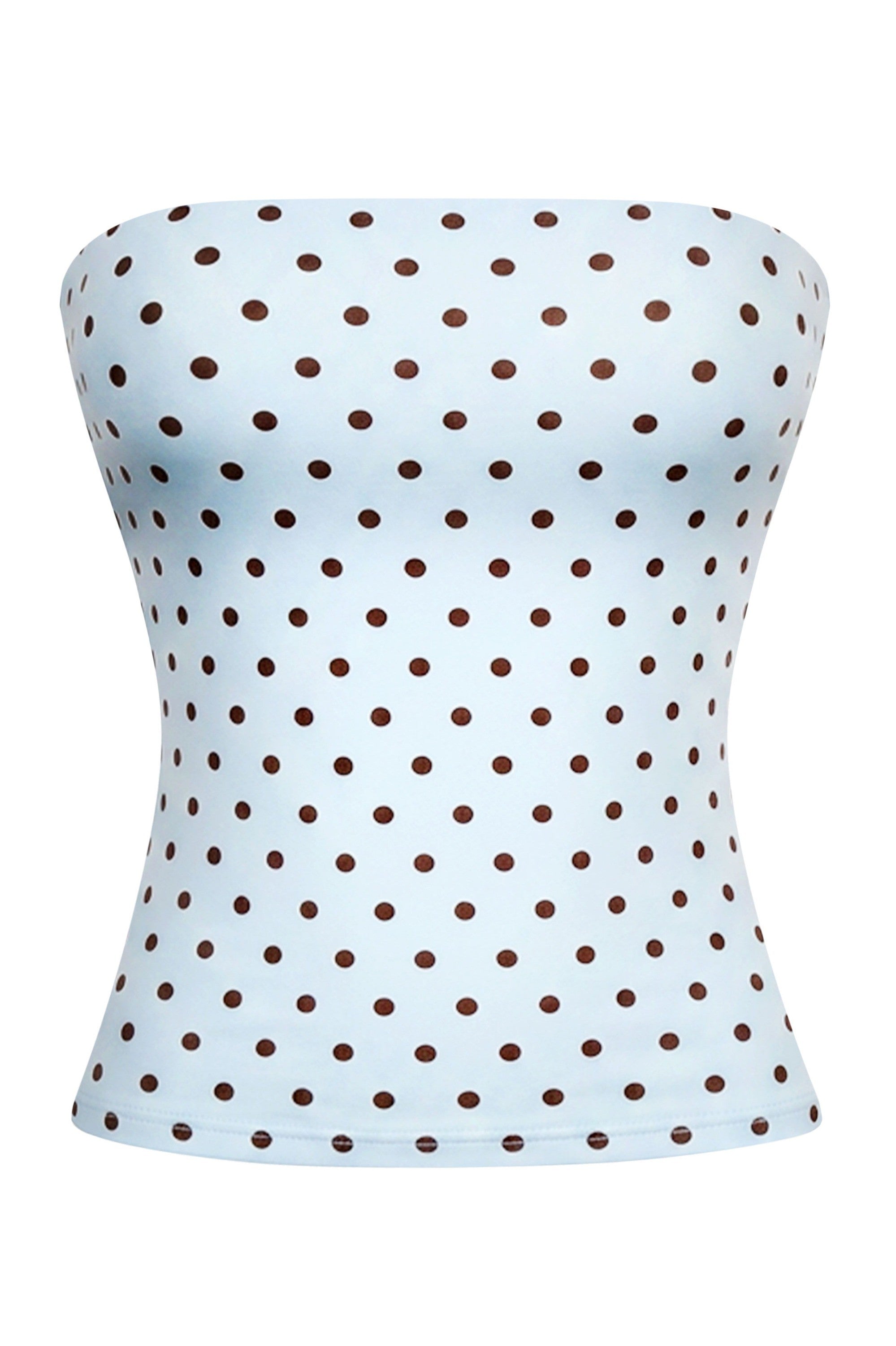 Bridget Strapless Polka Dot Cropped Top