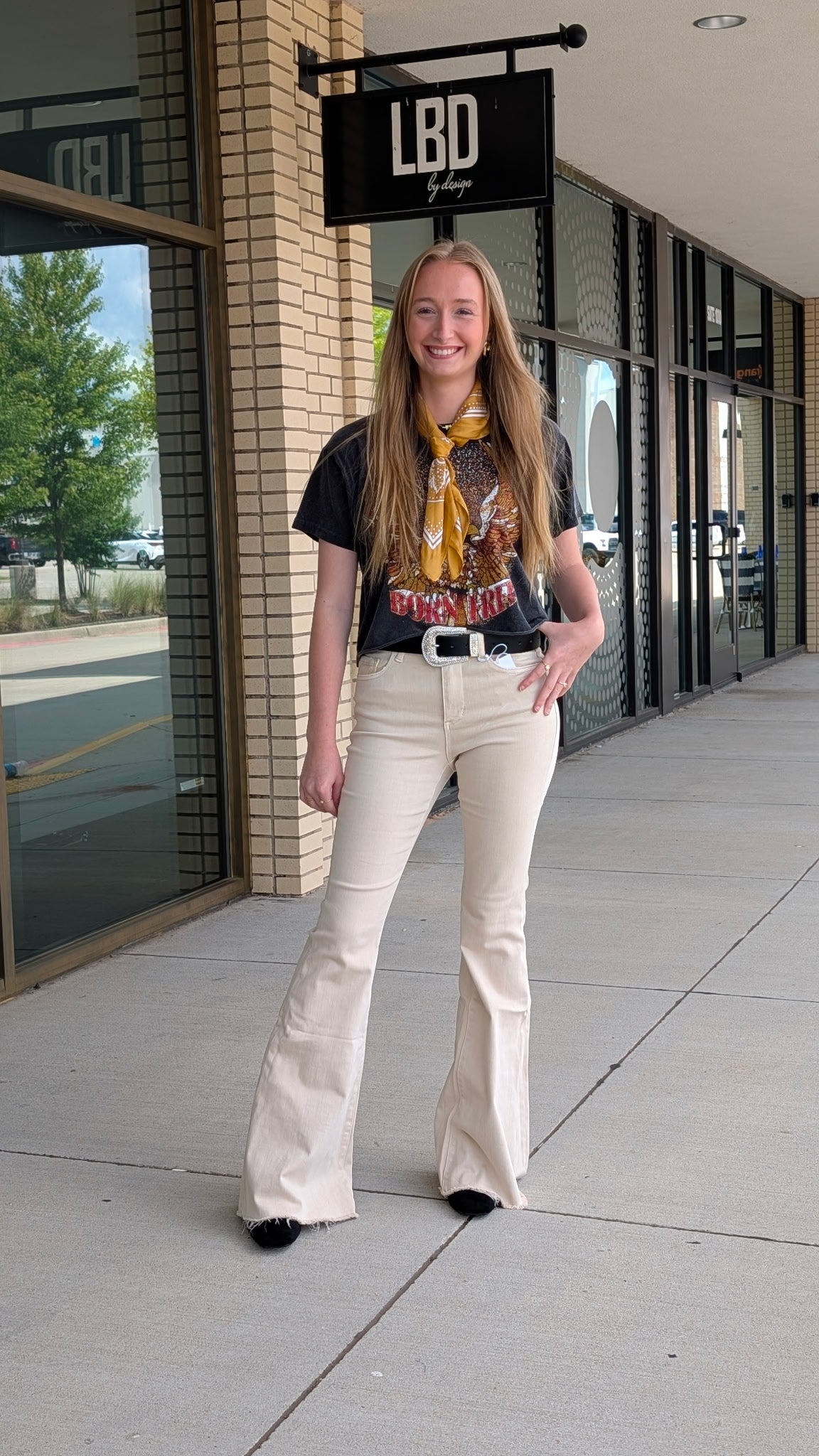 Franco wheat flare jean