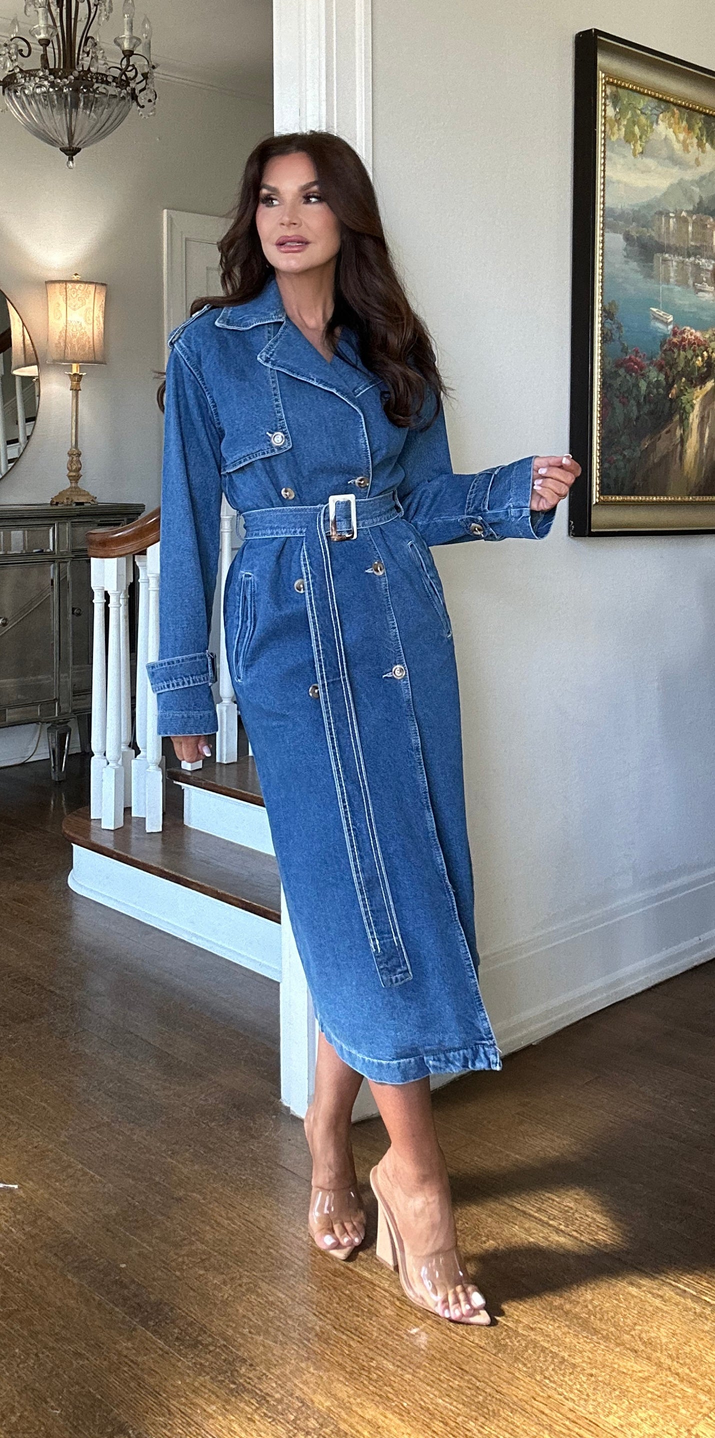 Gina vintage denim trench