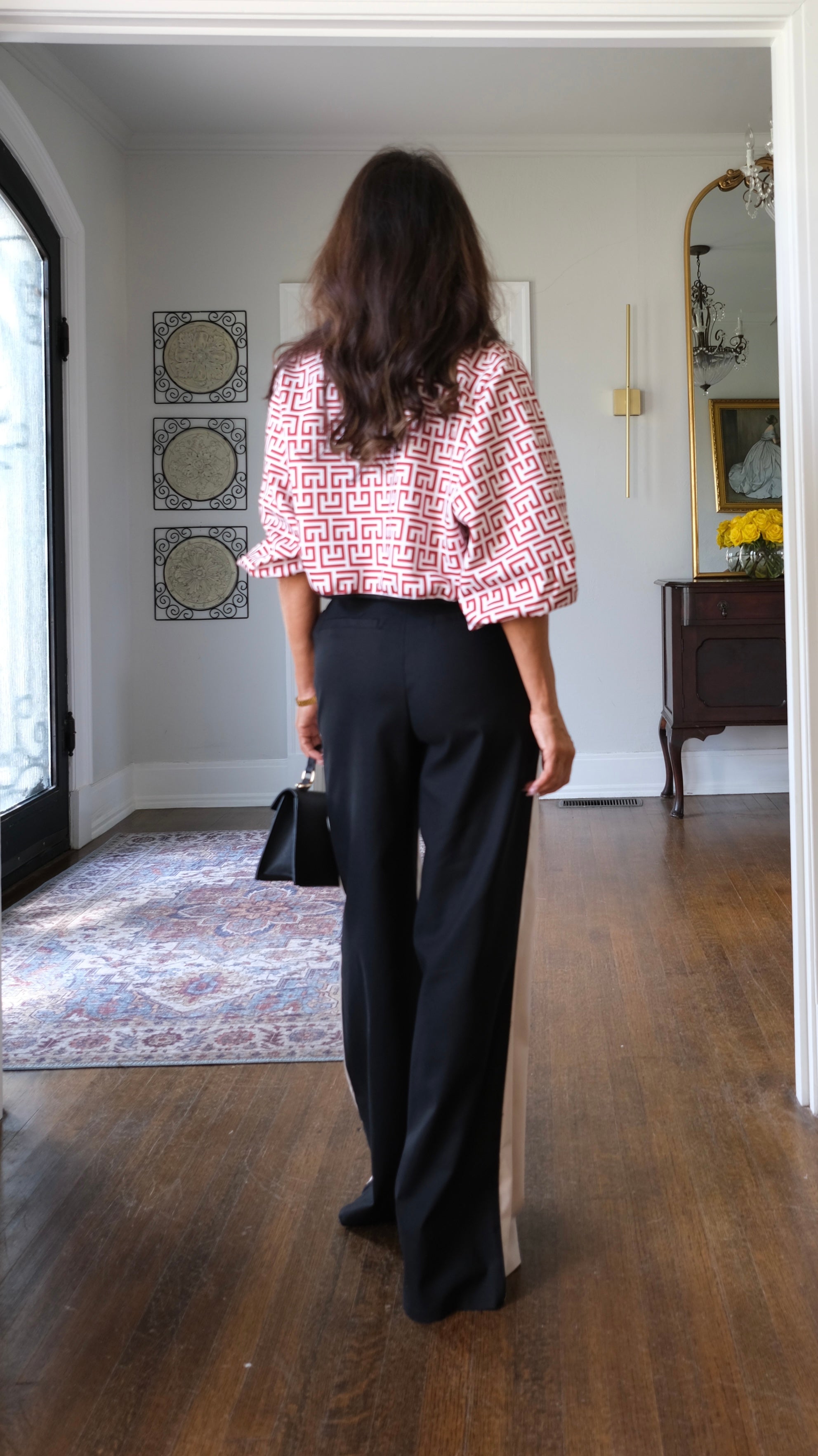 Sade wine abstract line print bomber jacket