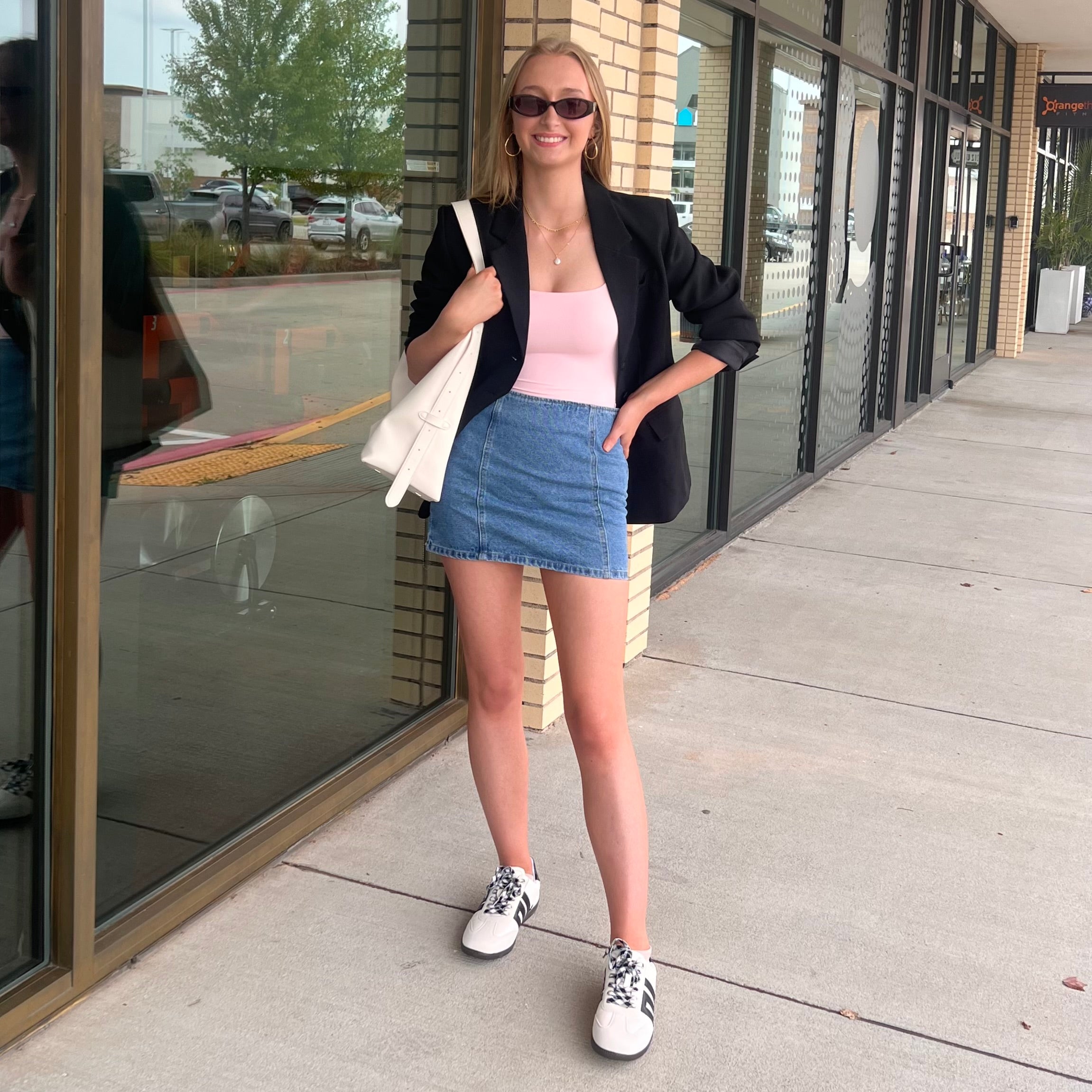Aria Vintage Wash Denim Mini Skirt