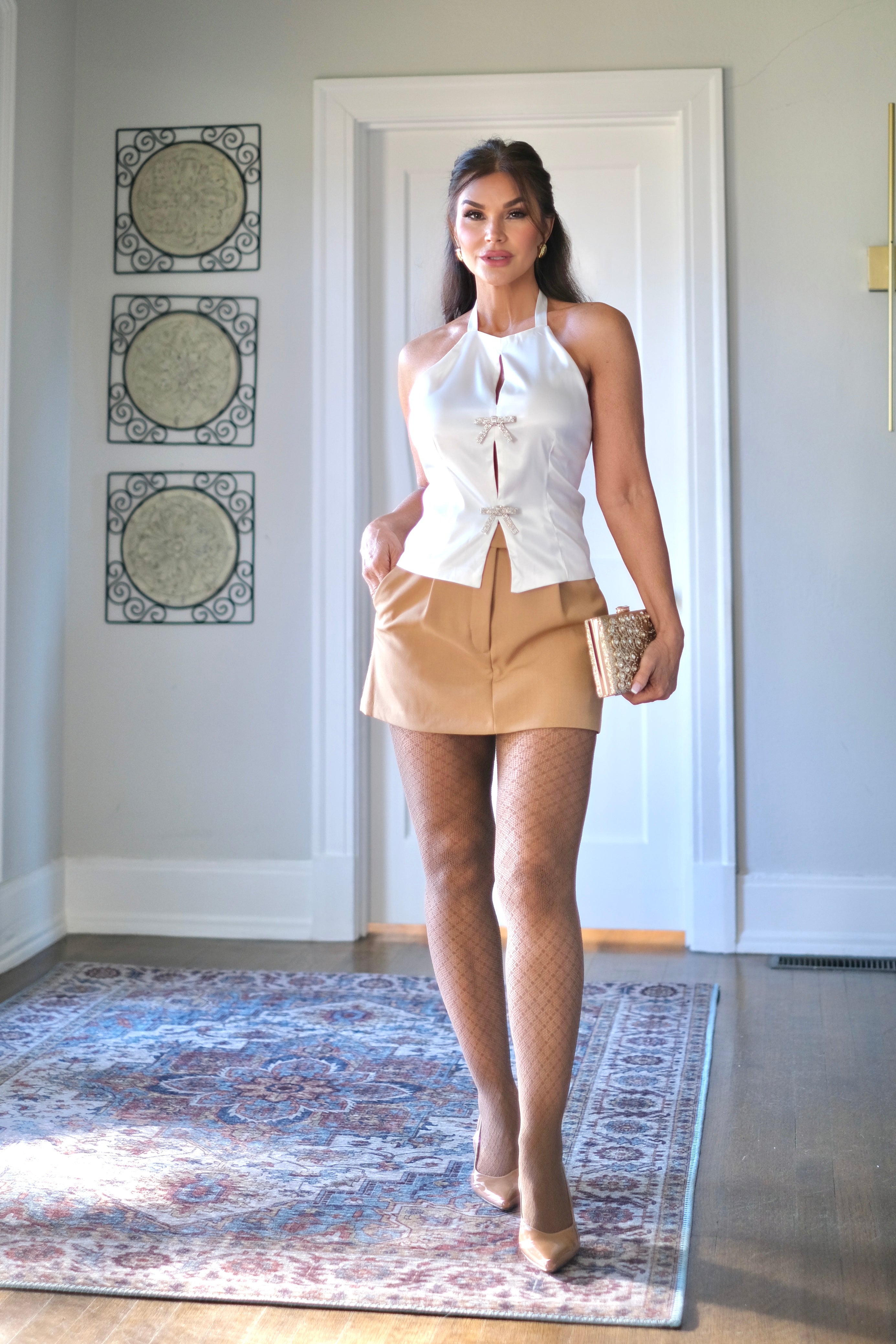 Cameron Camel Tailored Skort