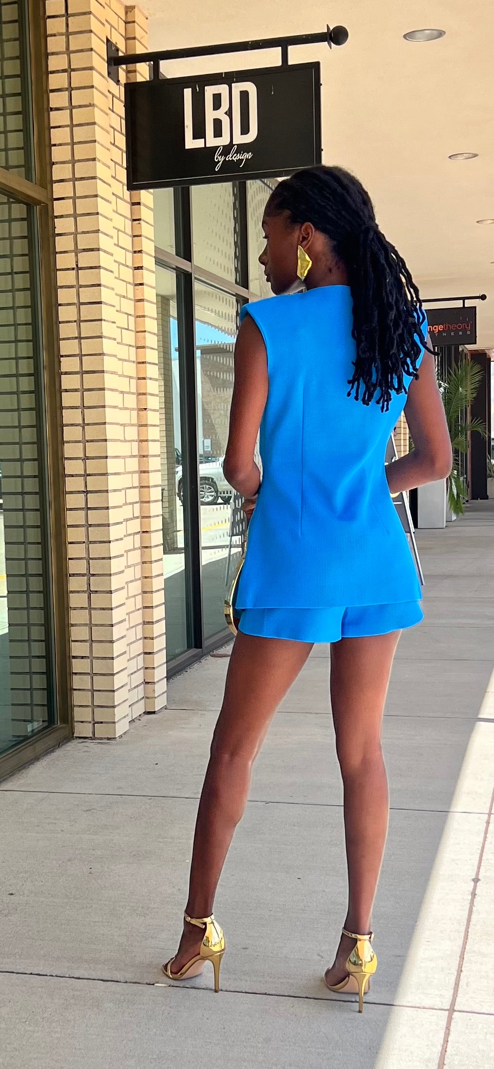 Canada blue tweed short