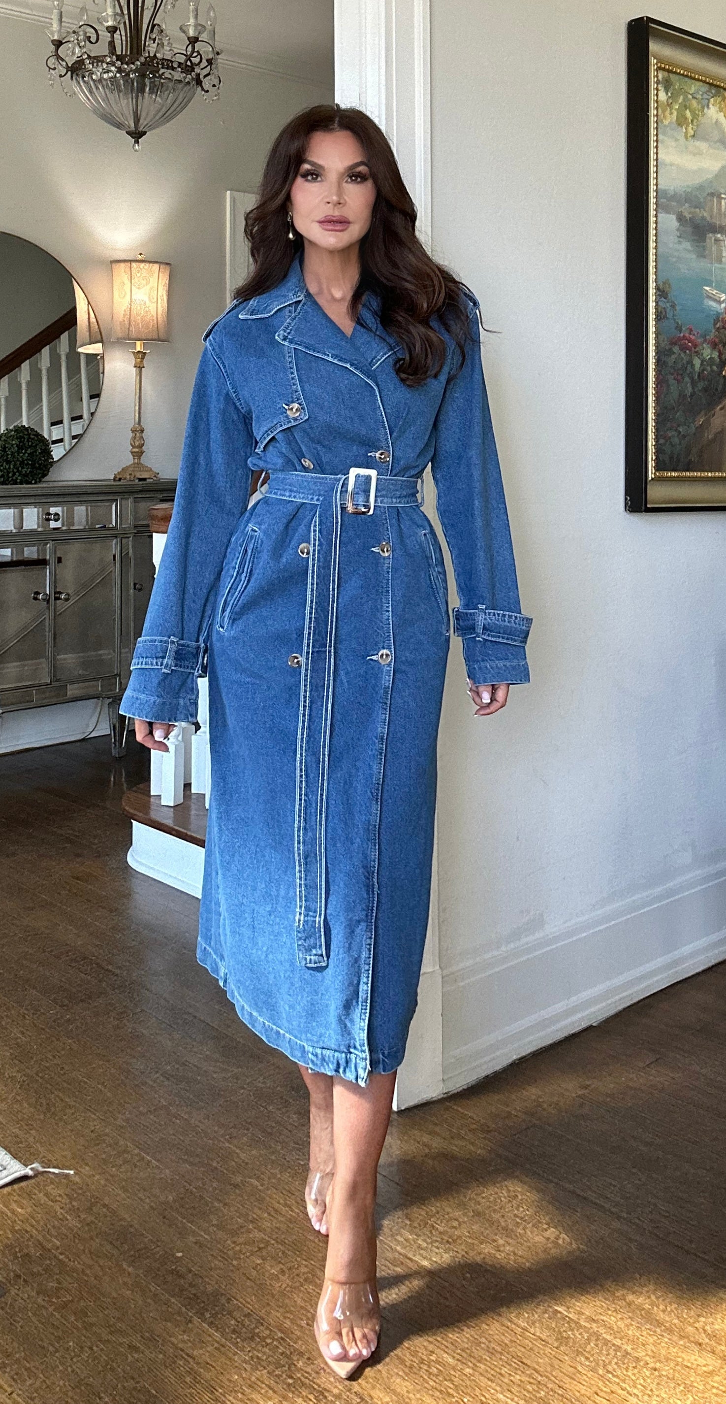 Gina vintage denim trench