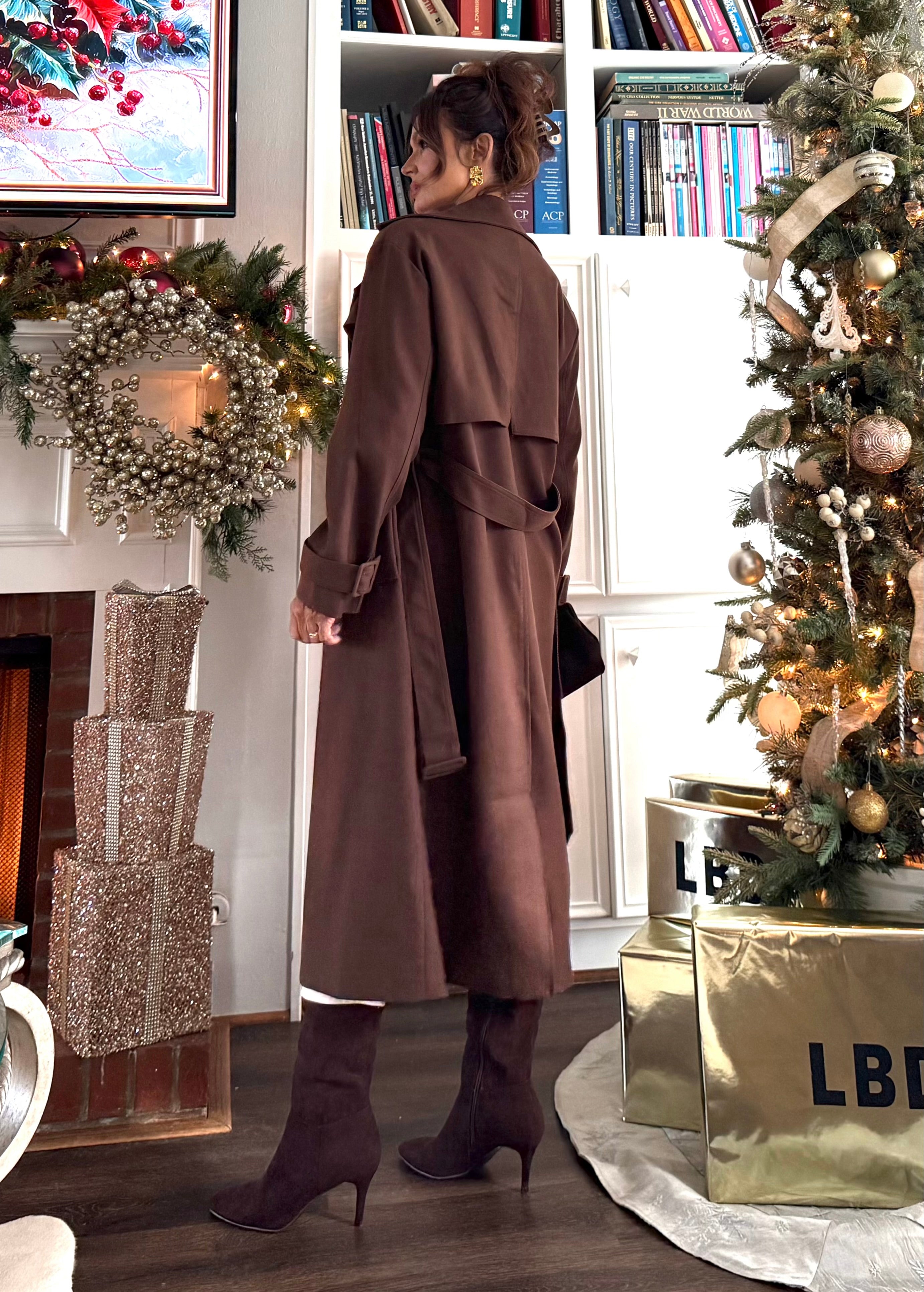 Alina Deep Chocolate Trench Coat