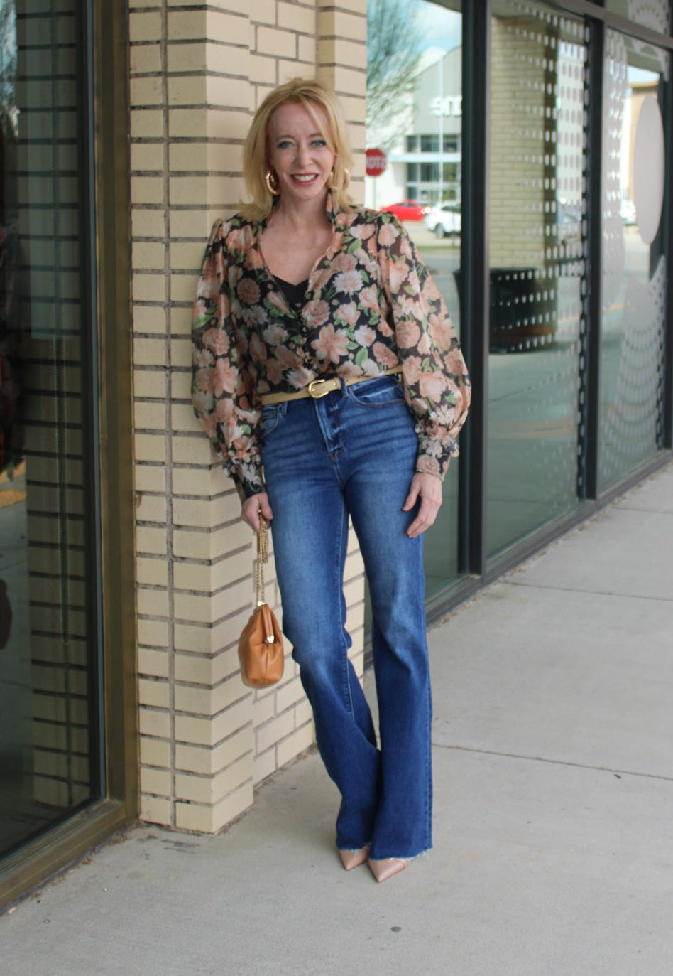Marjorie Mesh Floral Sheer Top