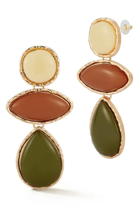 Faux Stone Drop Earrings